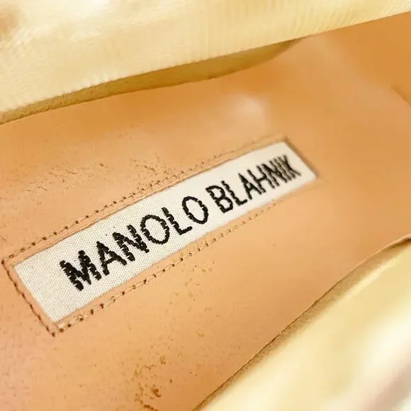 Manolo Blahnik Clizia Tan Mesh Bootie with Sequin and Floral Appliqué IT 40.5 - Picture 14 of 14